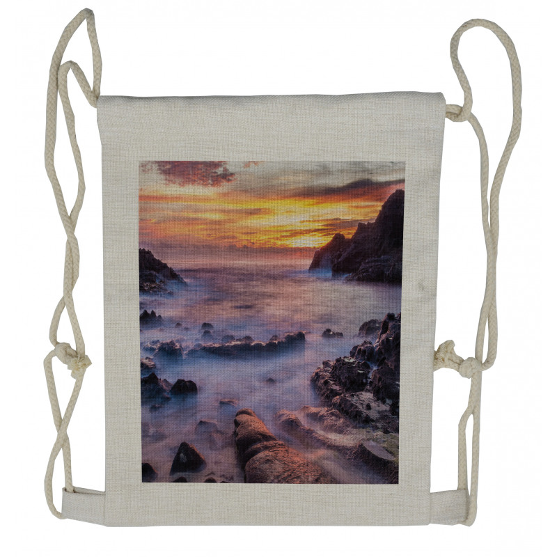 Sunrise Halona Beach Drawstring Backpack