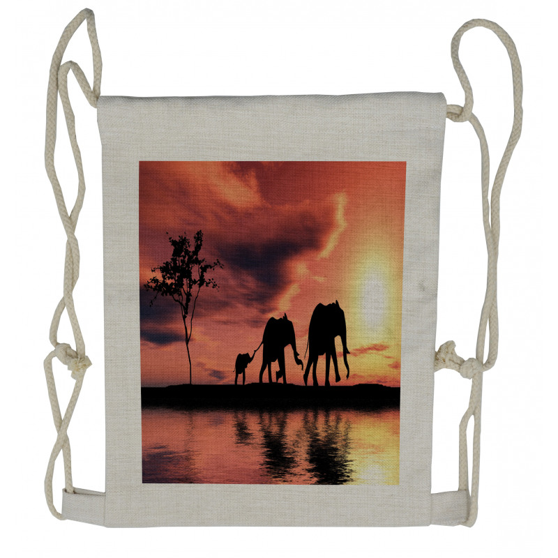 Safari Wild Animals Drawstring Backpack