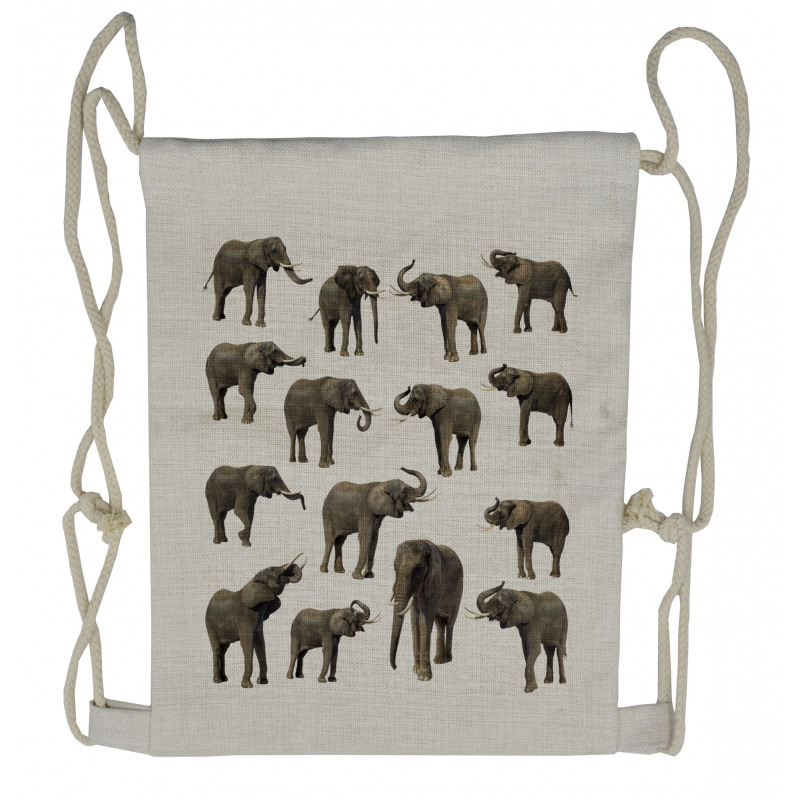 Elephants Tusk Ear Drawstring Backpack