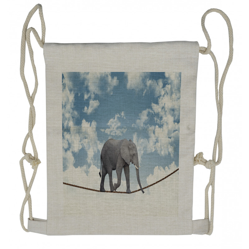 Classic Elephant Balance Drawstring Backpack