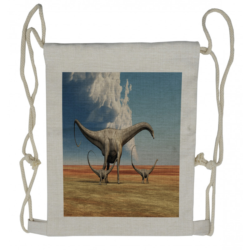 Diplodocus Dinasours Drawstring Backpack