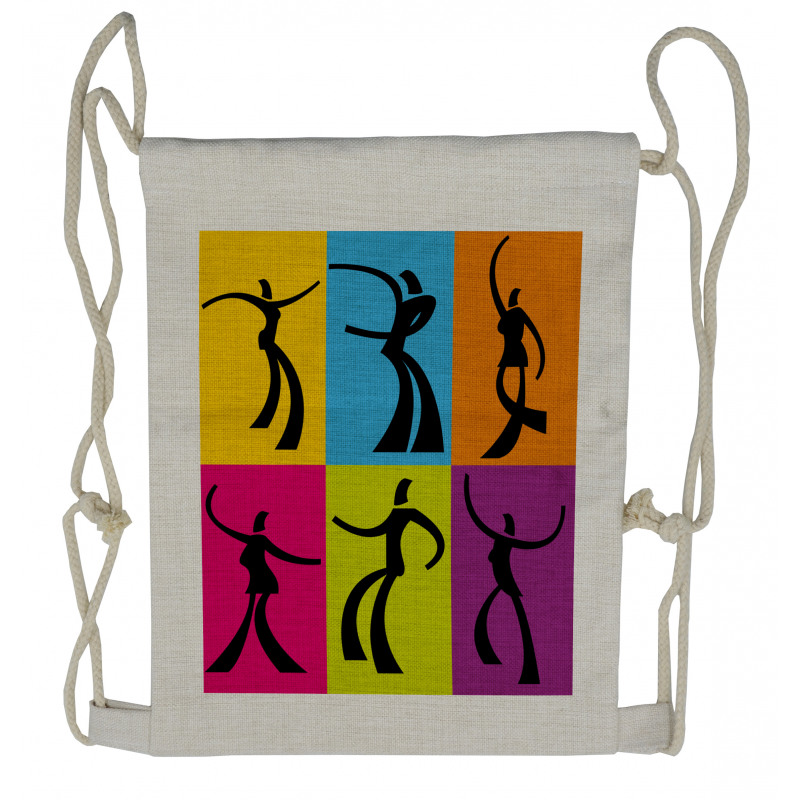 Dancers Colors Drawstring Backpack