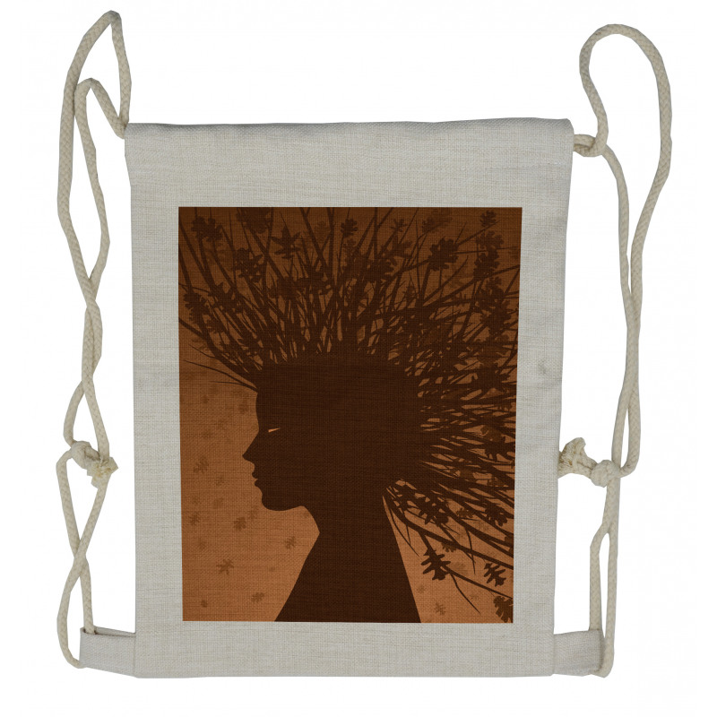 Autumnal Elements Hair Drawstring Backpack