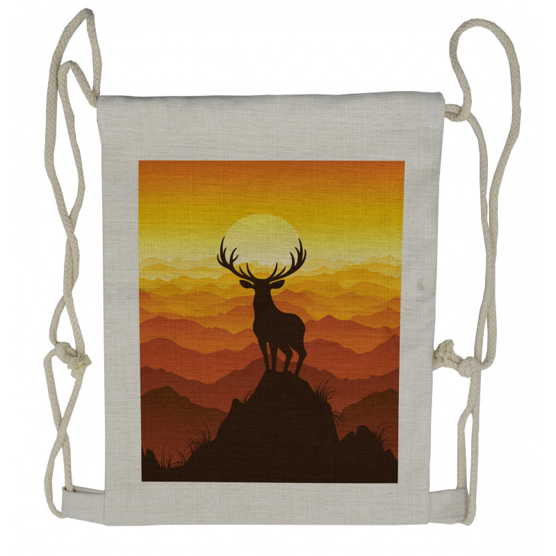 Wildlife Sunset Hill Drawstring Backpack