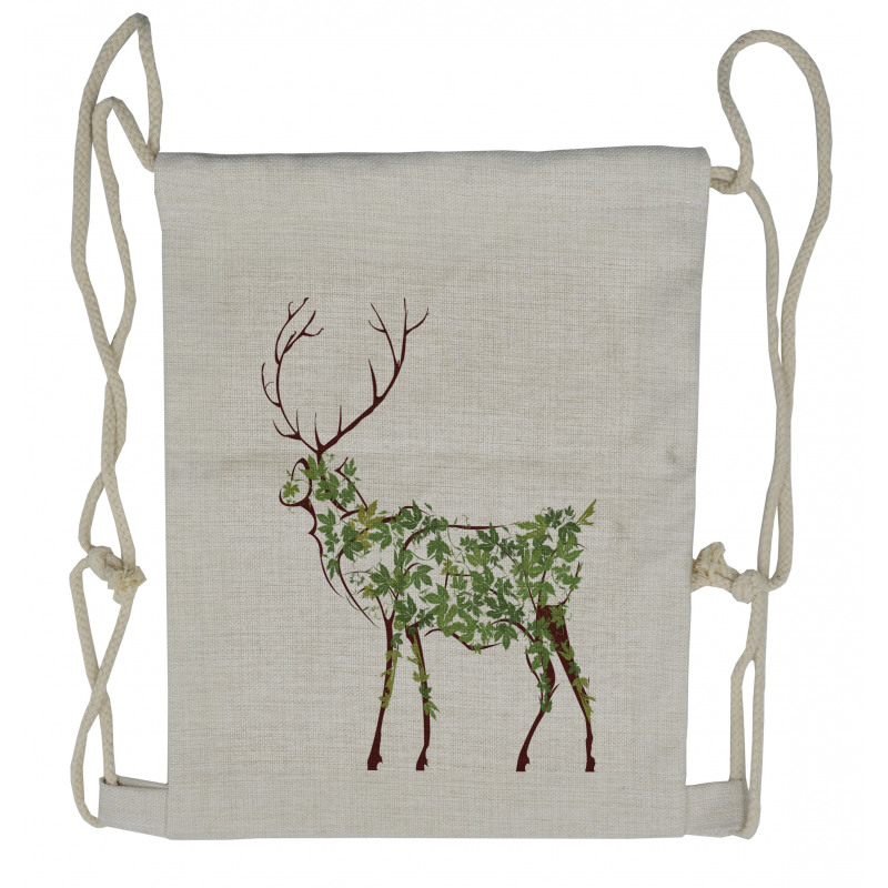 Garden Deer Celebration Drawstring Backpack