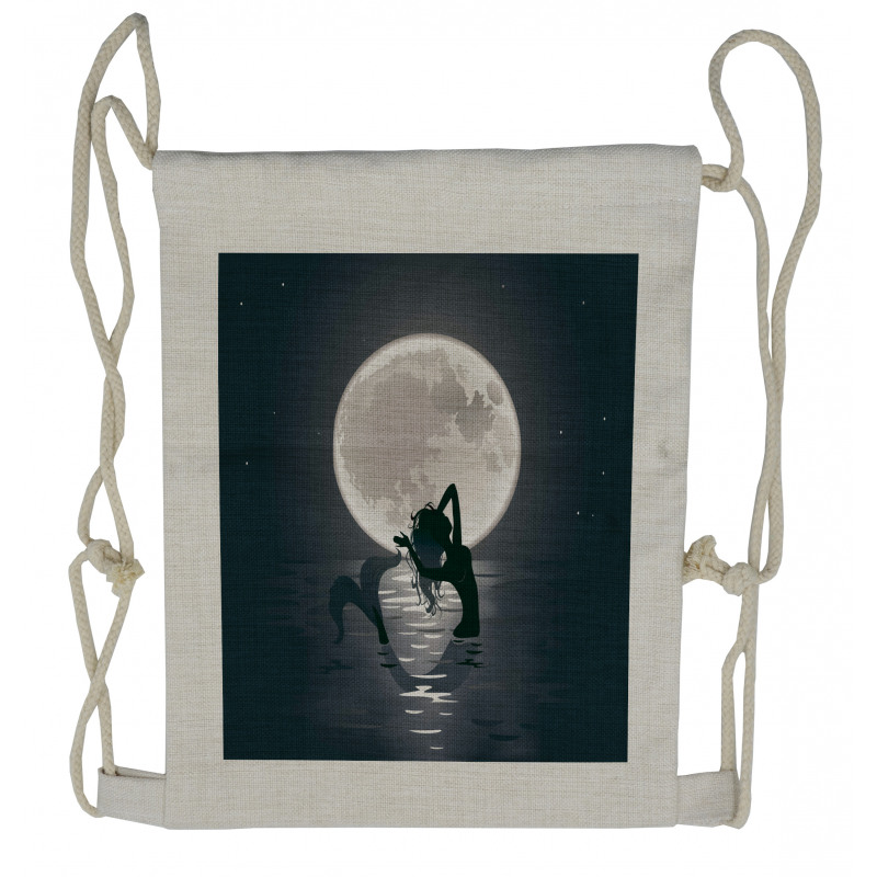 Mermaids at Night Drawstring Backpack