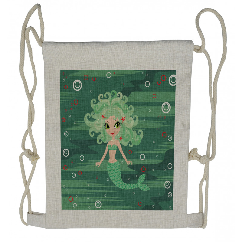 Starfish Sea Cartoon Drawstring Backpack