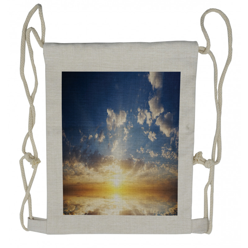 Sunset Reflection on Sea Drawstring Backpack