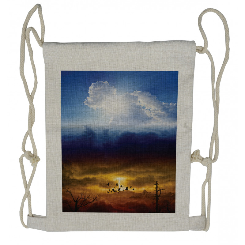 Sun Stormy Sky Heaven Drawstring Backpack