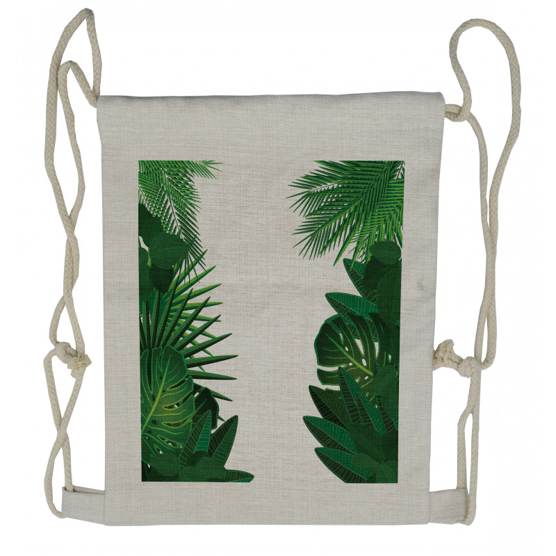 Tropical Exotic Palms Drawstring Backpack