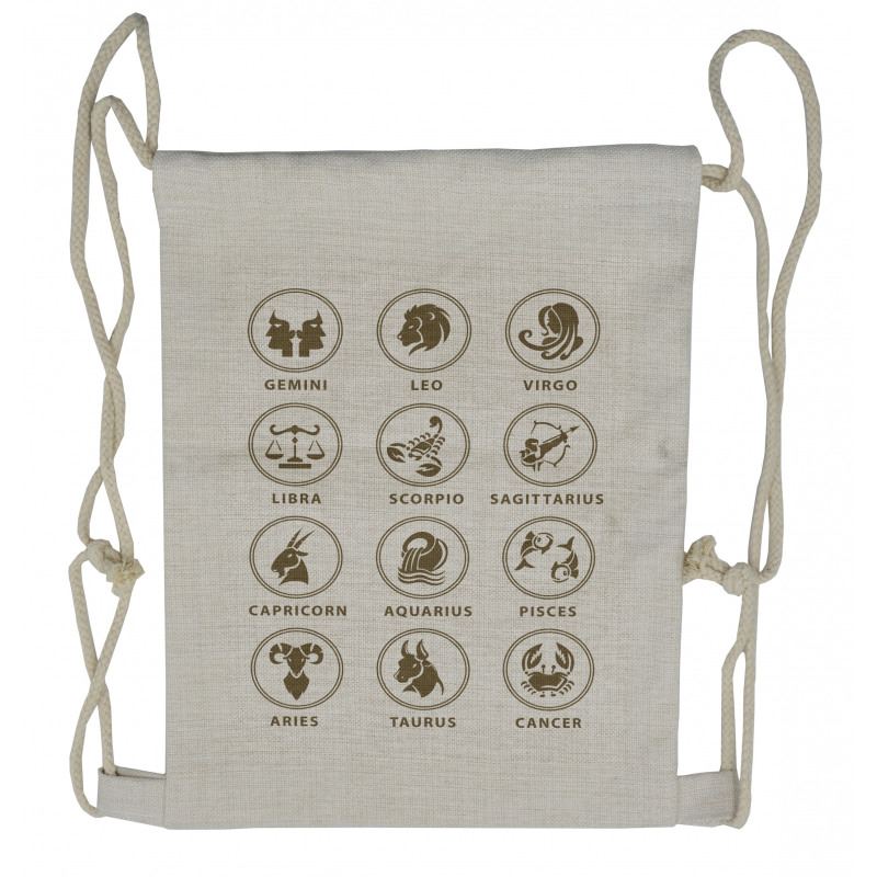 Classic Zodiac Chart Drawstring Backpack