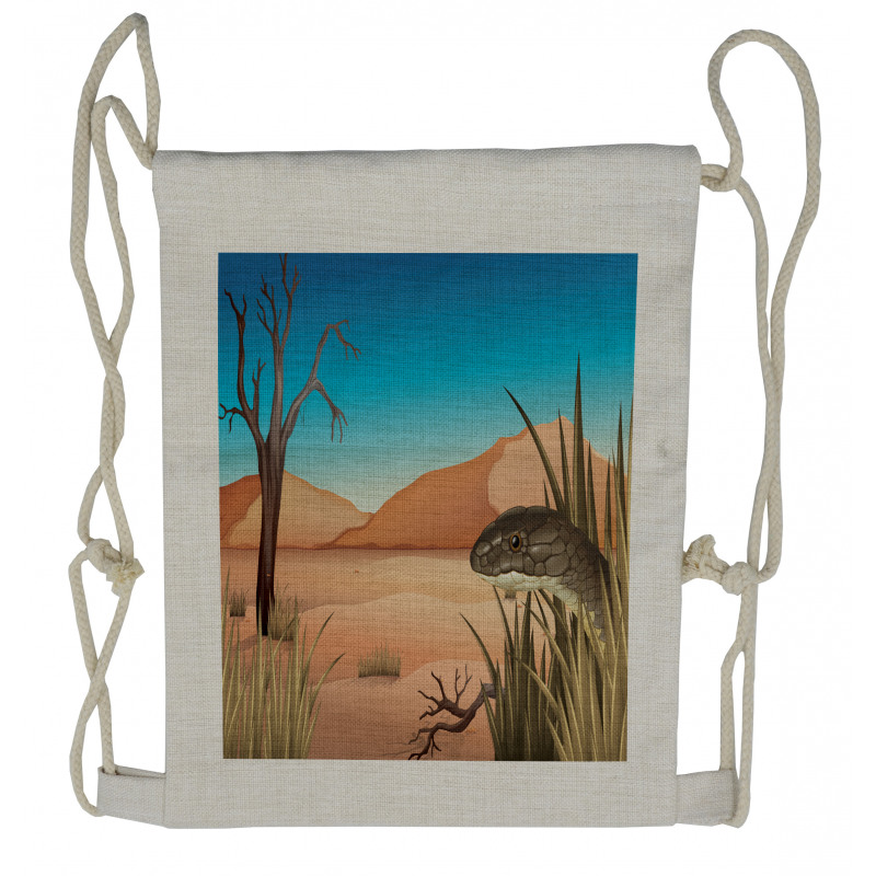 Desert Tropical Nature Drawstring Backpack