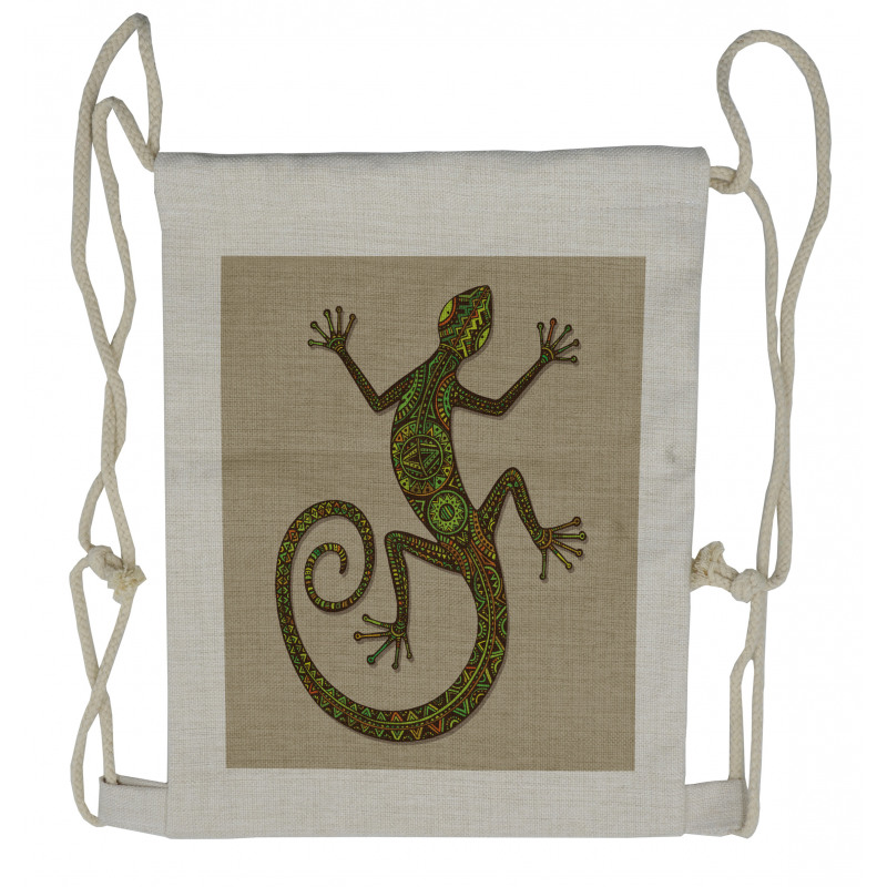 Lizard Pattern Drawstring Backpack