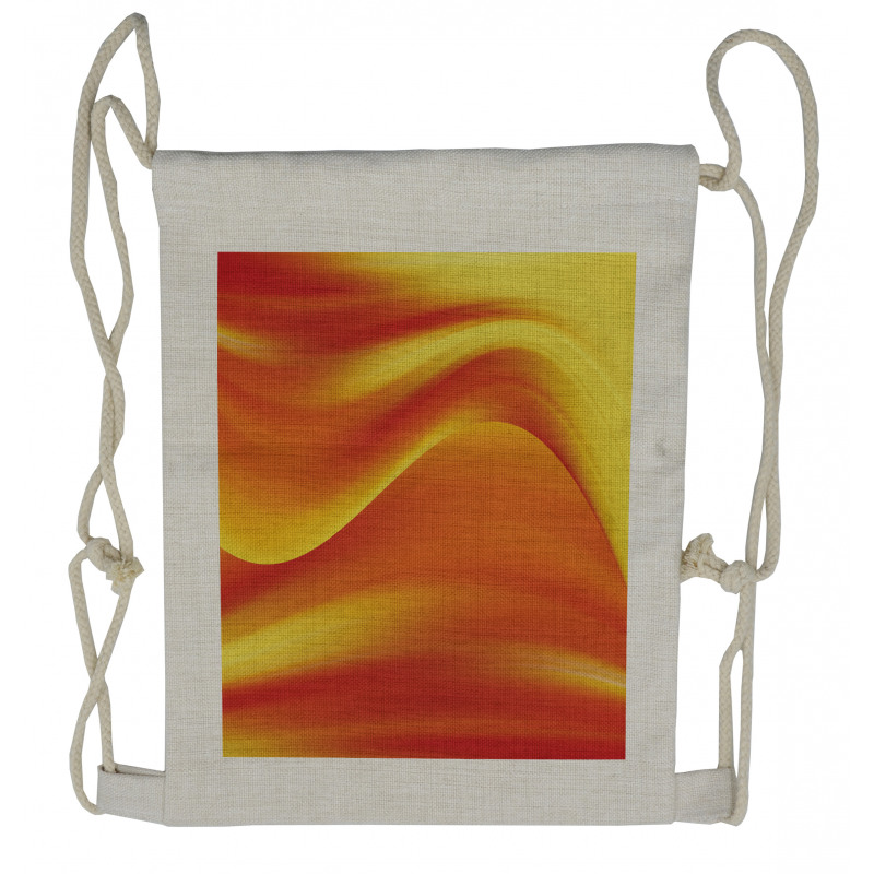 Abstract Digital Waves Drawstring Backpack