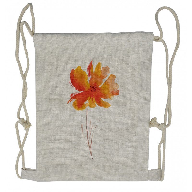 Romantic Poppy Drawstring Backpack