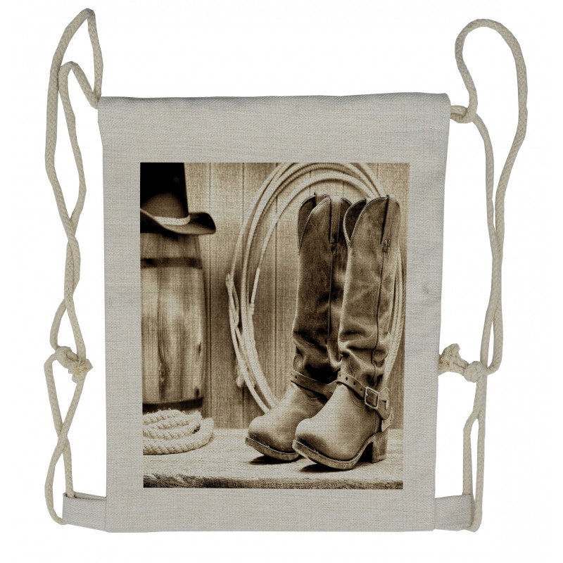 Wild Vintage Rodeo Drawstring Backpack