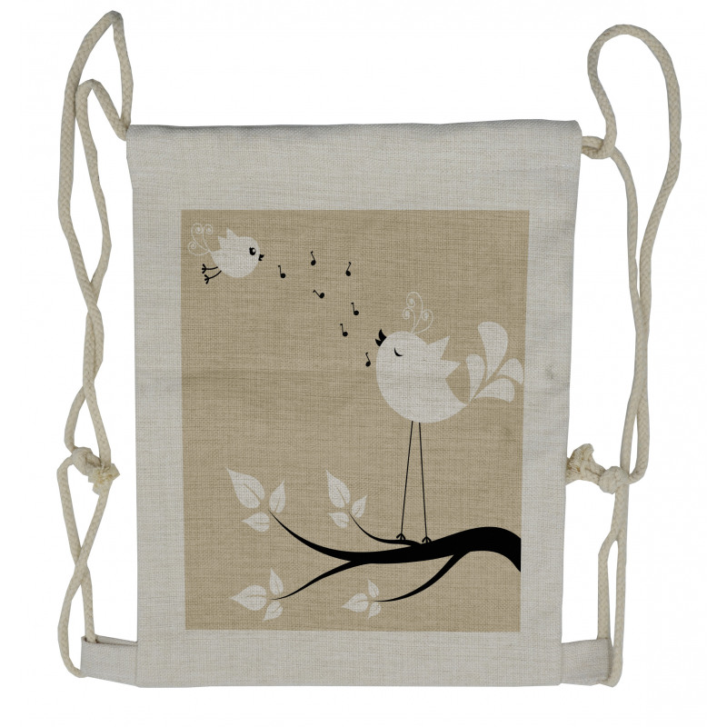 2 Birds on a Branch Drawstring Backpack