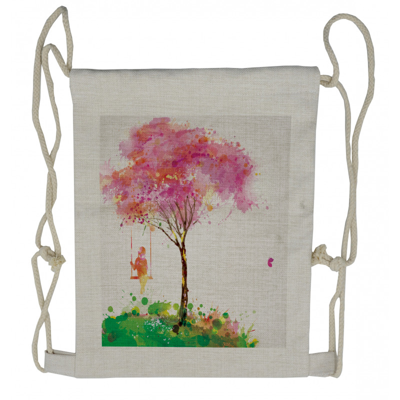 Spring Blossoming Tree Drawstring Backpack