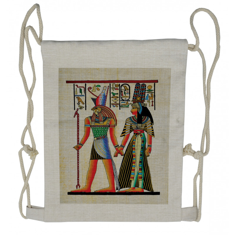 Papyrus Building Drawstring Backpack