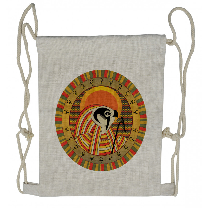 Ancient Sun Figure Drawstring Backpack