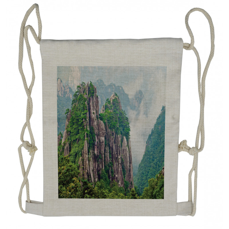 China Landscape Nature Drawstring Backpack