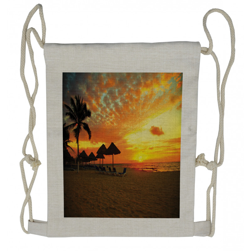 Romantic Sunset Scenery Drawstring Backpack