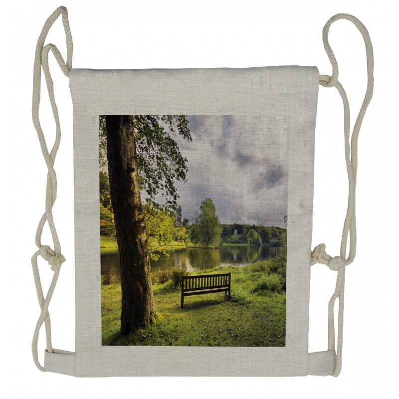 Stourhead Cloudy Scene Drawstring Backpack