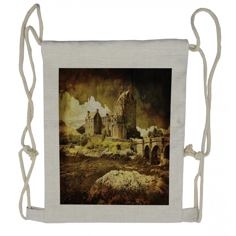 Old Scottish Castle Drawstring Backpack