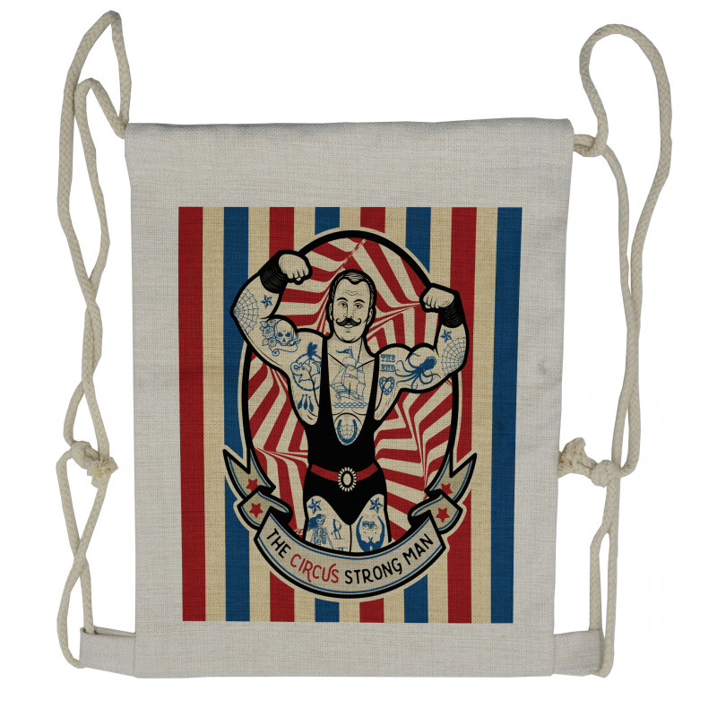 Vintage Circus Star Drawstring Backpack