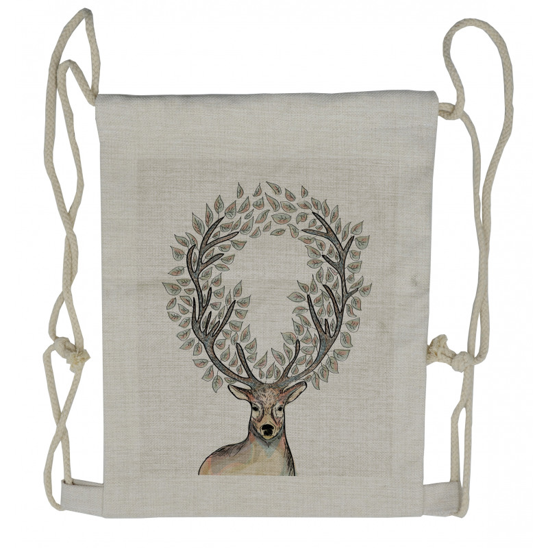 Myth Animal Reindeer Drawstring Backpack