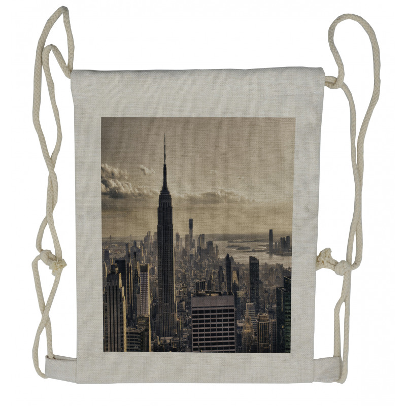 NYC Winter Time Drawstring Backpack