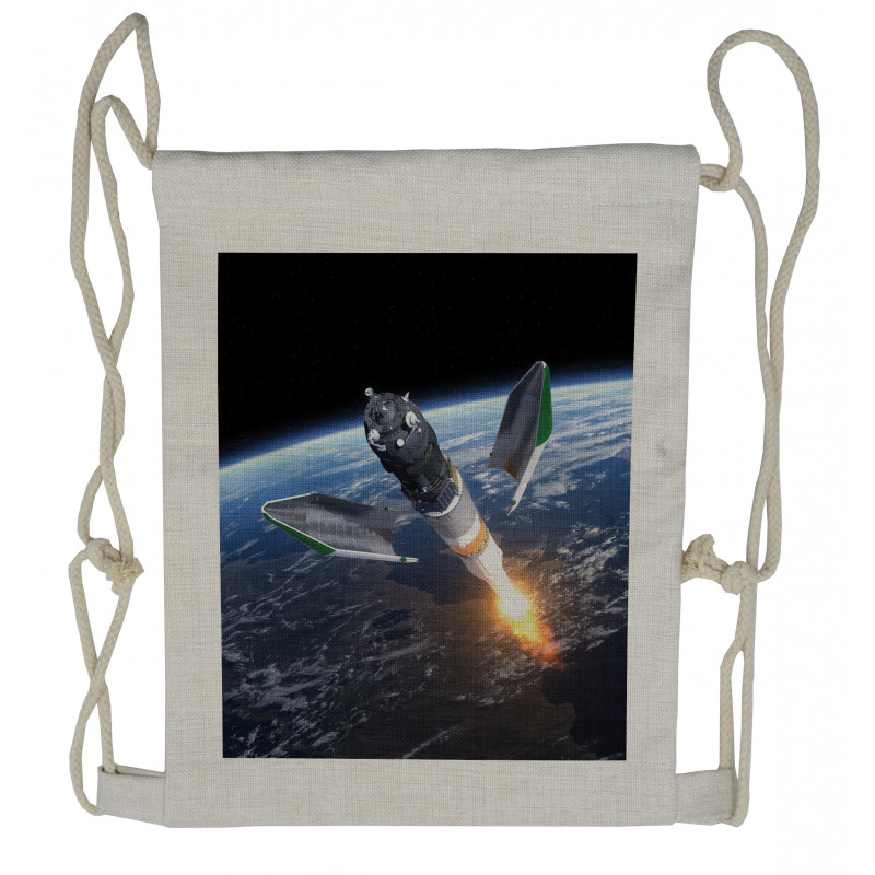 Spacecraft Cosmos Drawstring Backpack