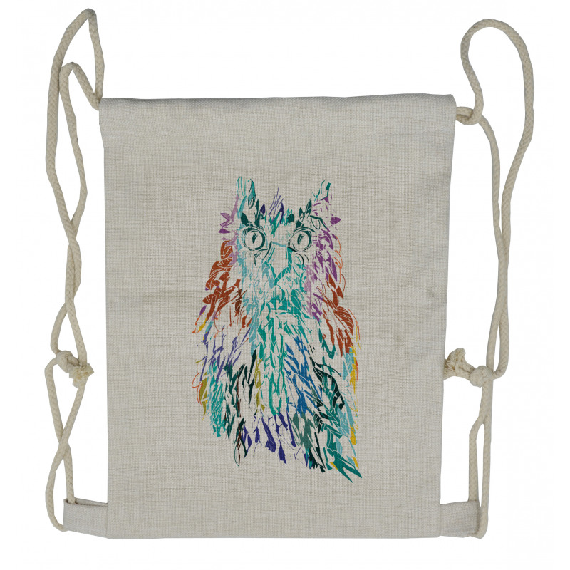 Feathers Eyes Vision Drawstring Backpack