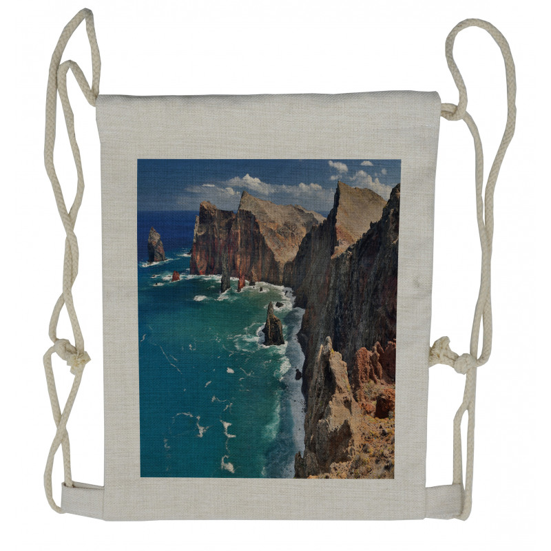 Northern Coastline Photo Drawstring Backpack