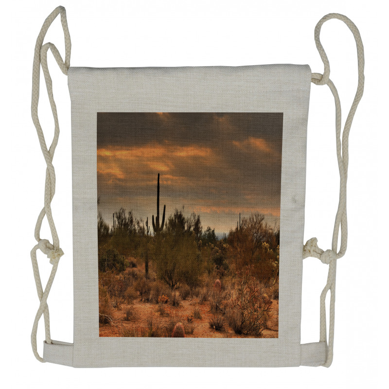 Dramatic Shady Desert Drawstring Backpack