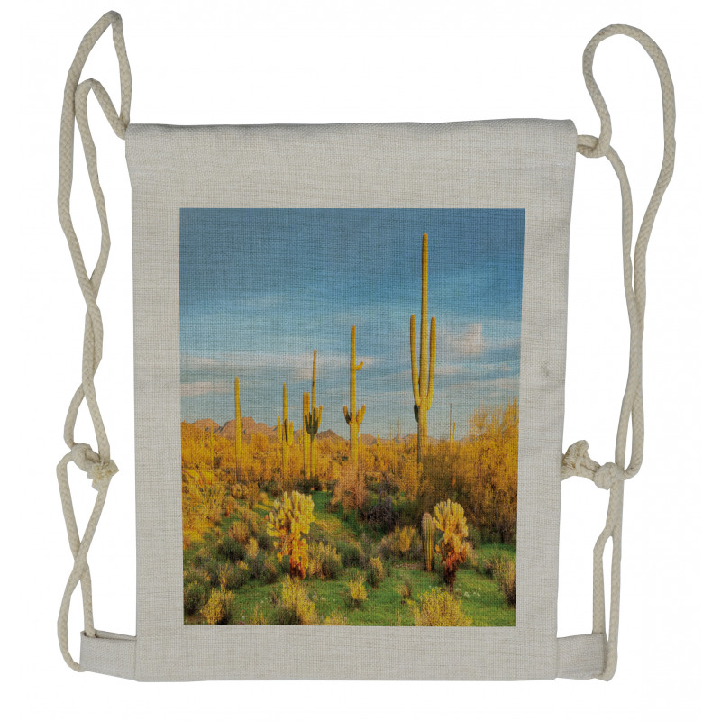 Sonoran Desert Blooms Drawstring Backpack