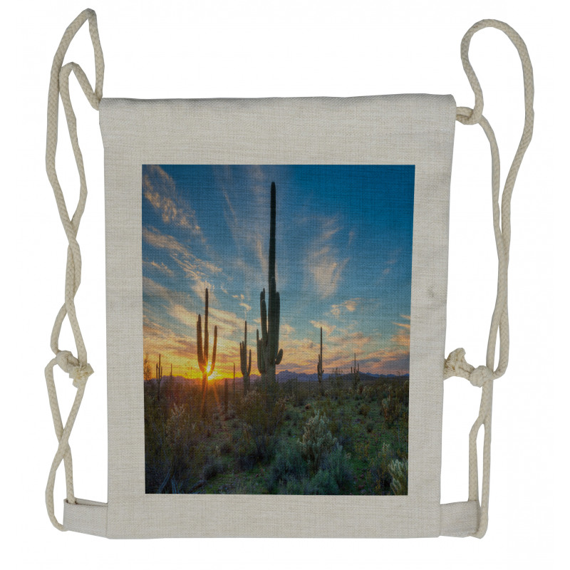 Cactus Noon Drawstring Backpack