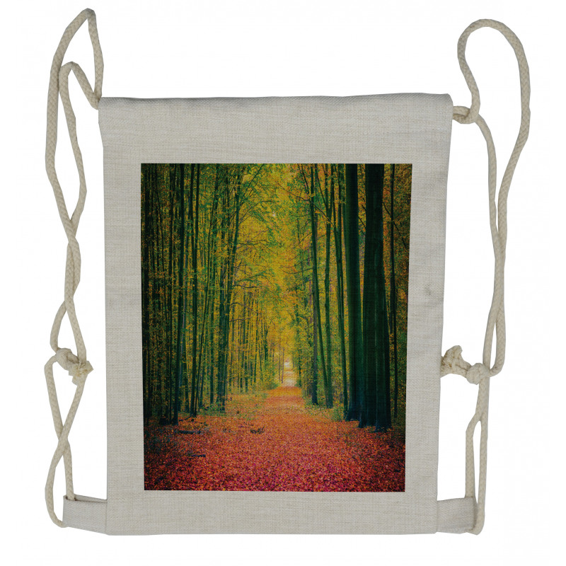 Warm Autumn Dramatic Road Drawstring Backpack