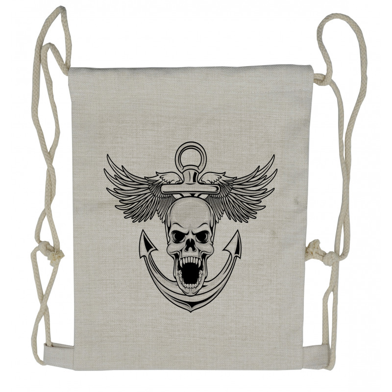 Skull Anchor Eagle Drawstring Backpack