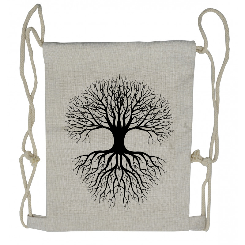 Roots Branch Leafless Drawstring Backpack