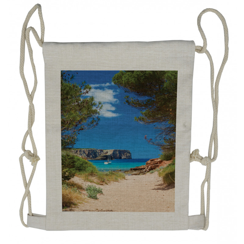 Sand Pathway to Ocean Drawstring Backpack