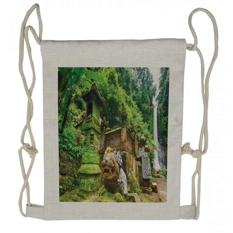 Waterfall Rainforest Drawstring Backpack