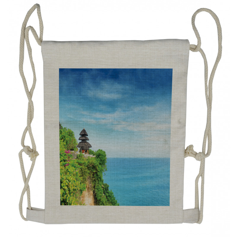 Seacoast in Summer Drawstring Backpack