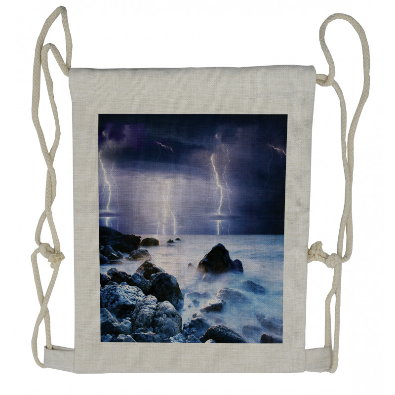 Stormy Weather in Summer Drawstring Backpack