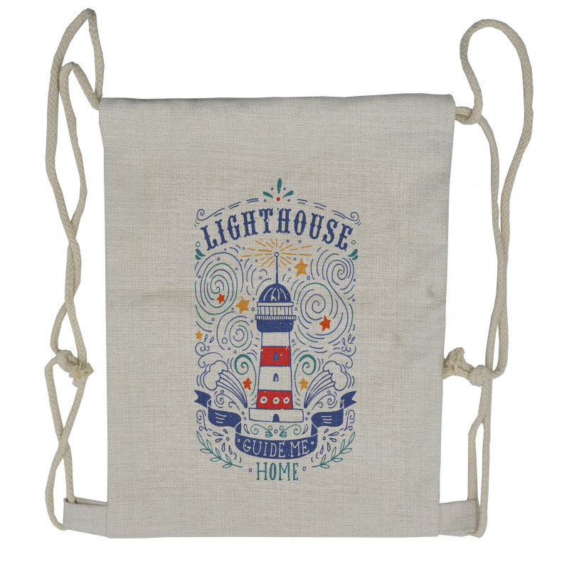 Vintage Sketch Stars Drawstring Backpack