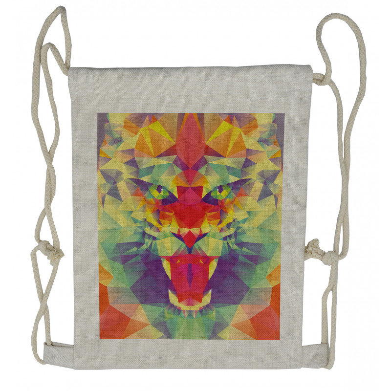 King of Jungle Lion Drawstring Backpack