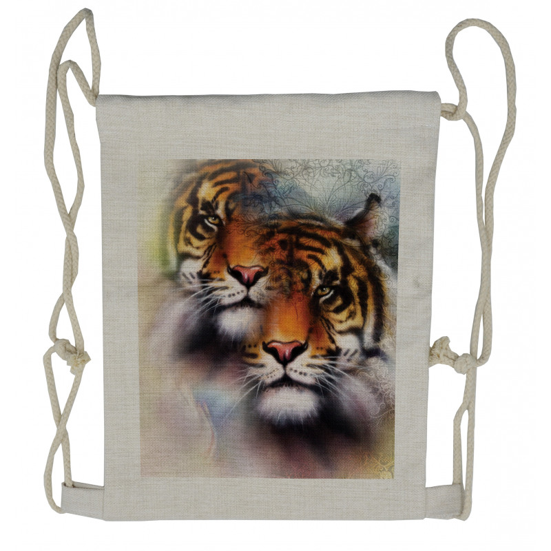 Wildlife Safari Animals Drawstring Backpack