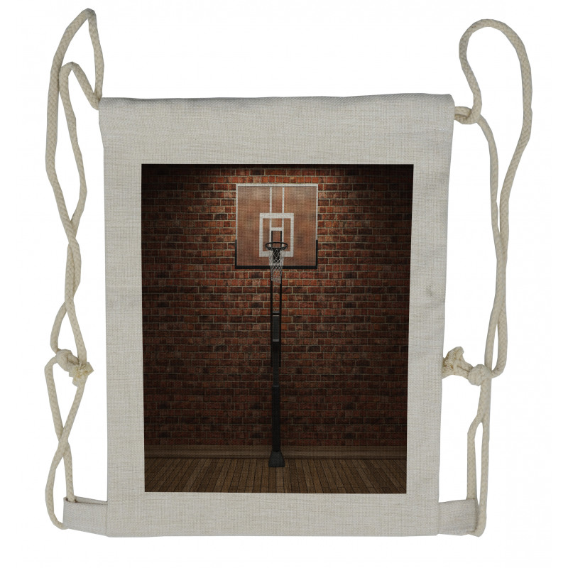 Basketball Field Sports Drawstring Backpack