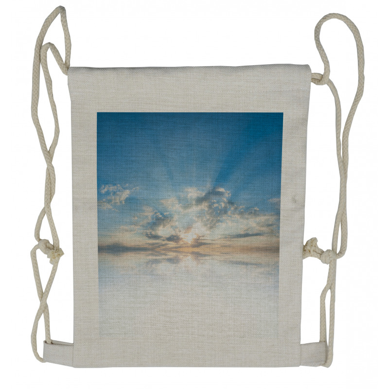 Blue Sky Freedom Clouds Drawstring Backpack