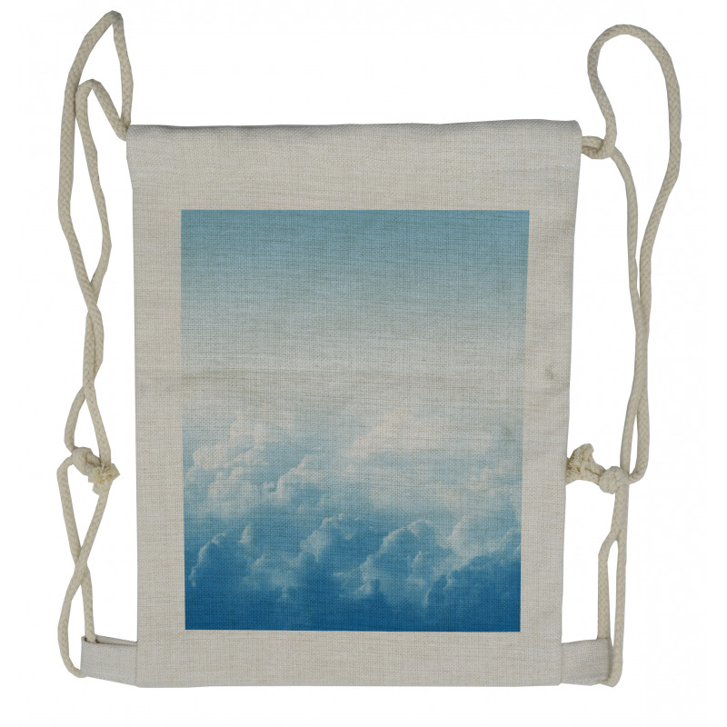 Peaceful Fluffy Clouds Drawstring Backpack